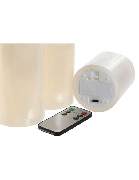 Bougie LED Home ESPRIT Beige 25 x 10 x 20 cm