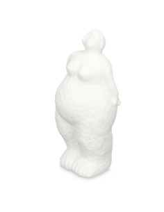 Figurine Décorative Blanc Dolomite 14 x 34 x 12 cm (6 Unités) Femme À pied 2
