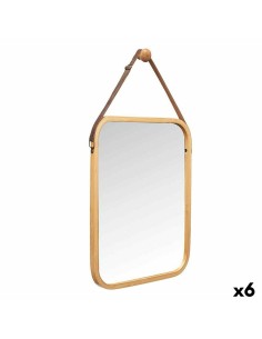 Miroir suspendu B6605 Naturel Rectangulaire 34 x 41,5 x 1,5 cm (6 Unités)