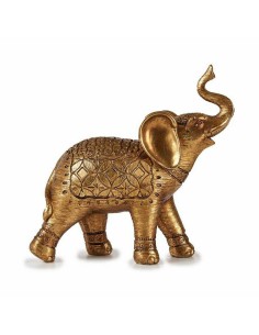 Figurine Décorative Eléphant Doré 27,5 x 27 x 11 cm (4 Unités) 2