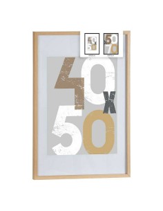 Cadre photo 52,5 x 2,5 x 72,5 cm Naturel Plastique Bois MDF (6 Unités) 2