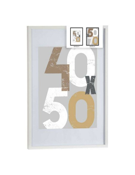 Cadre photo 52,5 x 2,5 x 72,5 cm Blanc Plastique Bois MDF (6 Unités)