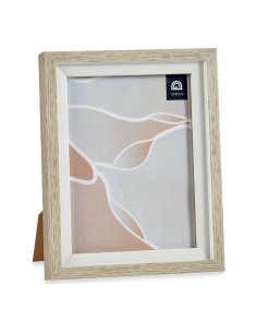 Cadre photo 18,8 x 23,8 x 2 cm Verre Beige Blanc Plastique (6 Unités) 2