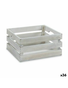 Boîte Décorative Blanc Bois 21 x 11 x 14,5 cm (36 Unités)