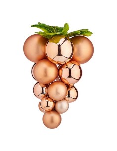 Boule de Noël Krist+ 01849 Cuivre Plastique Raisins