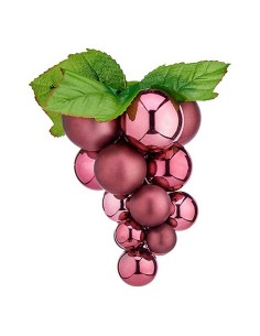 Boule de Noël Krist+ 01847 Rose Plastique Raisins