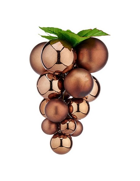 Boule de Noël Raisins Marron Plastique 18 x 18 x 28 cm