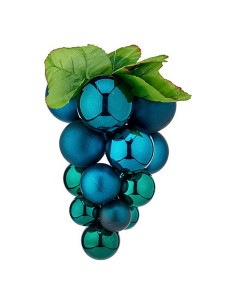 Boule de Noël Raisins Bleu Plastique