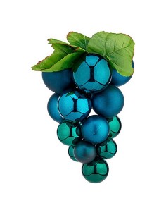 Boule de Noël Krist+ 01842 Bleu Plastique Raisins Petit