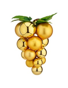 Boule de Noël Krist+ 01856 Doré Plastique Raisins