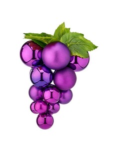 Boule de Noël Krist+ 01853 Violet Plastique Raisins