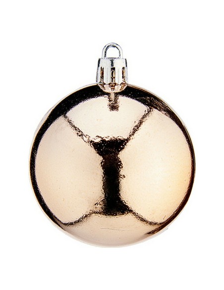 Boules de Noël Ø 6 cm 24 Unités Champagne PVC