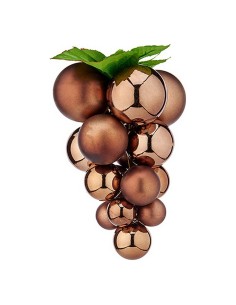 Boule de Noël Krist+ 01834 Marron Plastique Raisins Petit