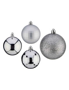 Boules de Noël Ø 7 cm 50 Unités PVC Argenté