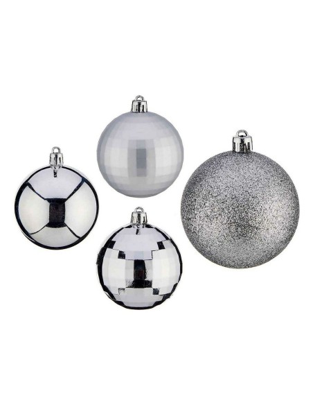 Boules de Noël Ø 7 cm 50 Unités PVC Argenté