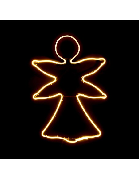 Décorations de Noël Jaune Métal Plastique Ange 52 x 1,5 x 72 cm