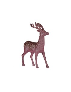 Décoration Moyen Renne Rose Doré Plastique (15 x 45 x 30 cm)