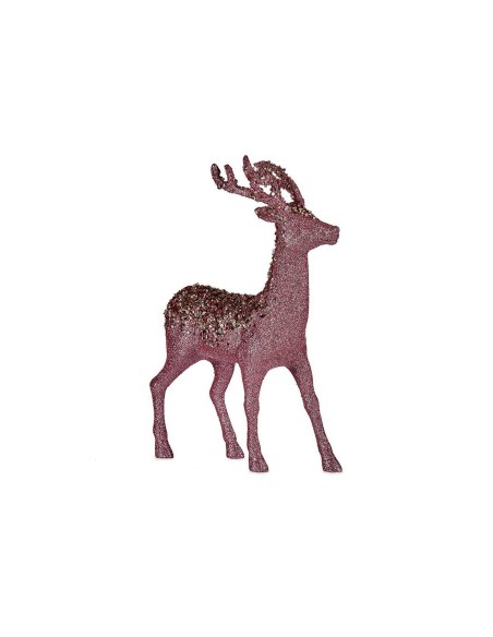 Décoration Moyen Renne Rose Doré Plastique (15 x 45 x 30 cm)