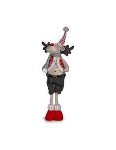 renne de noël 13 x 65 x 18 cm Rouge Gris