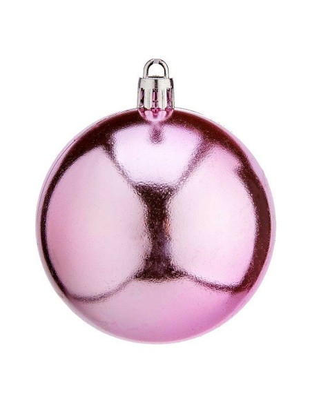 Boules de Noël Ø 7 cm 12 Unités Rose Plastique