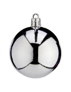 Boules de Noël Ø 6 cm 24 Unités Argenté Plastique