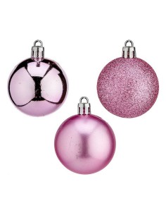 Boule de Noël Ø 5 cm Rose Plastique 12 x 26,5 x 12 cm