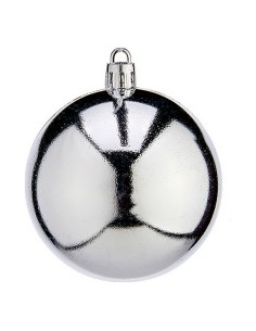 Boules de Noël Ø 7 cm 12 Unités Argenté Plastique