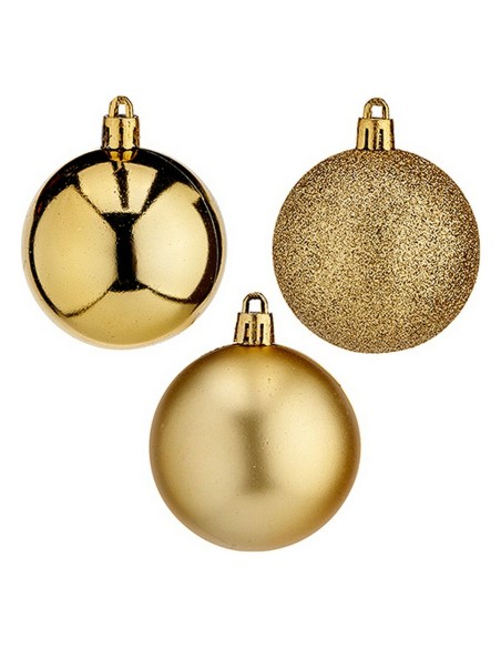 Boule de Noël 20 Unités Ø 6 cm Doré Plastique