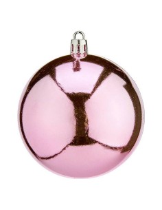 Boules de Noël 16 Unités Ø 8 cm Rose Plastique