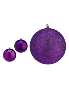 Boules de Noël Krist+ 00774 Violet PVC Ø 12 cm 6 Unités