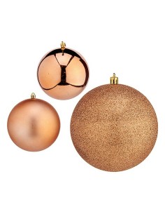 Boules de Noël Krist+ 00811 Cuivre Plastique Ø 10 cm 6 Unités