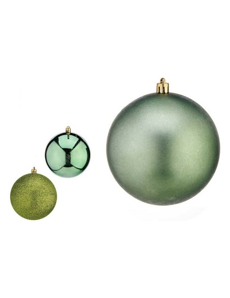 Boules de Noël Krist+ 00805 Vert Plastique Ø 10 cm 6 Unités