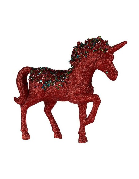 Figurine Décorative Licorne 9,5 x 31 x 40 cm Rouge Bleu Plastique