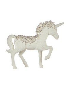 Figurine Décorative Licorne 9,5 x 31 x 40 cm Blanc Plastique