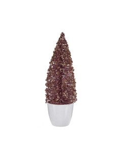 Sapin de Noël Petit Rose Doré Plastique 9 x 28 x 9 cm