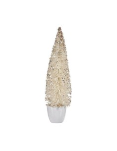 Sapin de Noël Grand 10 x 38 x 10 cm Blanc Plastique