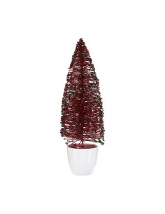 Sapin de Noël Moyen 10 x 33 x 10 cm Rouge Bleu Doré Plastique