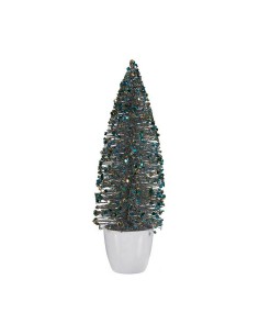 Sapin de Noël Moyen 10 x 33 x 10 cm Bleu Doré Plastique