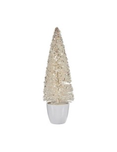 Sapin de Noël Moyen 10 x 33 x 10 cm Blanc Plastique