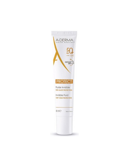 Écran solaire visage A-Derma Protect Fluide Invisible SPF 50+ (40 ml)