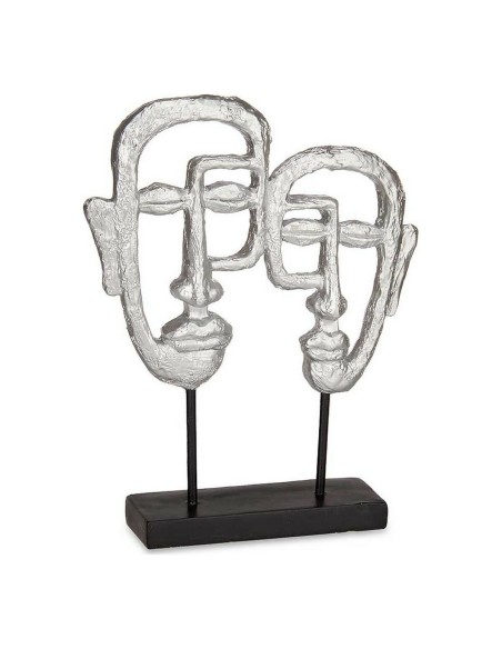 Figurine Décorative Visage Argenté Polyrésine (27 x 32,5 x 10,5 cm)