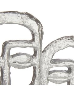 Figurine Décorative Visage Argenté Polyrésine (27 x 32,5 x 10,5 cm) 2
