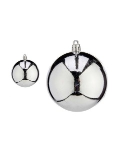 Boules de Noël Ø 8 cm 16 Unités Argenté Plastique