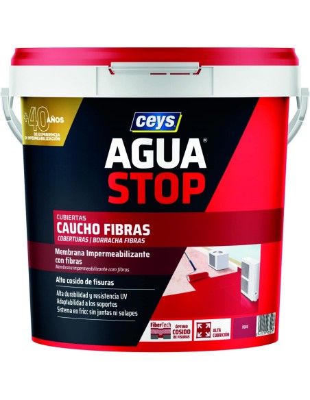 Imperméabilisation Ceys Aguastop Rouge Caoutchouc 5 kg