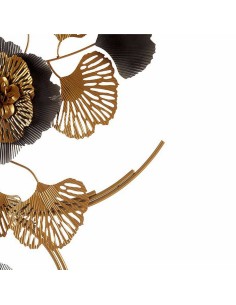Décoration Suspendue Fleurs Murale Doré Métal Cuivre (60 x 150 x 7,5 cm) 2