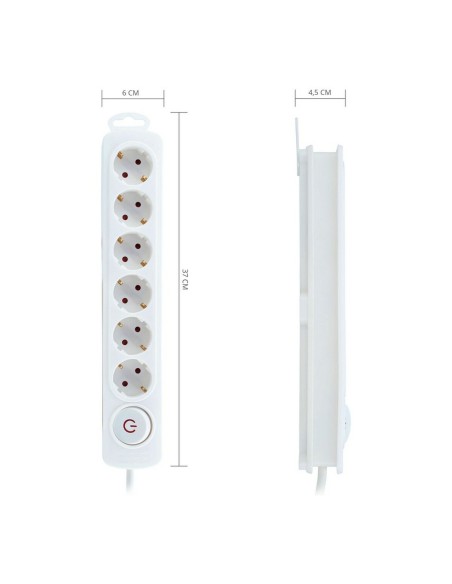Multiprise 6 Prises avec Interrupteur TM Electron 3680 W