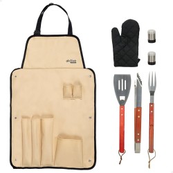 Ensemble d'ustensiles pour barbecue Aktive 7 Pièces Barbecue Acier inoxydable 42 x 67 x 3 cm (4 Unités) 2