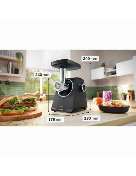 Hachoir BOSCH MFWS430B Noir Argenté Plastique 1900 W 2,5 Kg/min