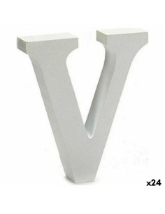 Lettre Pincello V Blanc 2 x 11 cm (24 Unités)