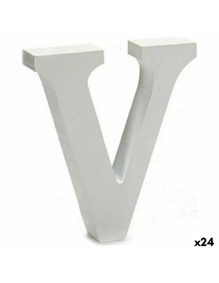 Lettre Pincello V Blanc 2 x 11 cm (24 Unités)